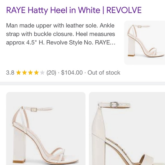 Raye Hatty Heel in White Block Heel 10 - Picture 16 of 16